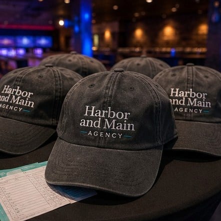 Customized bowling hats for corporate bowling nights