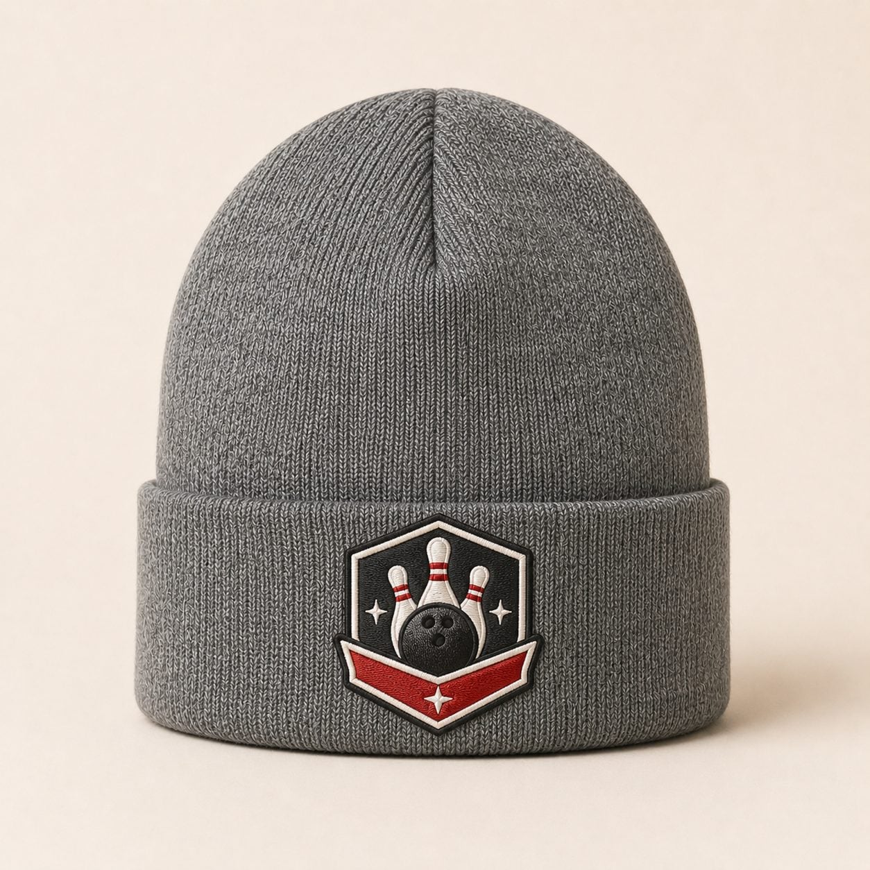 Custom embroidered bowling beanies & buckets for a league team