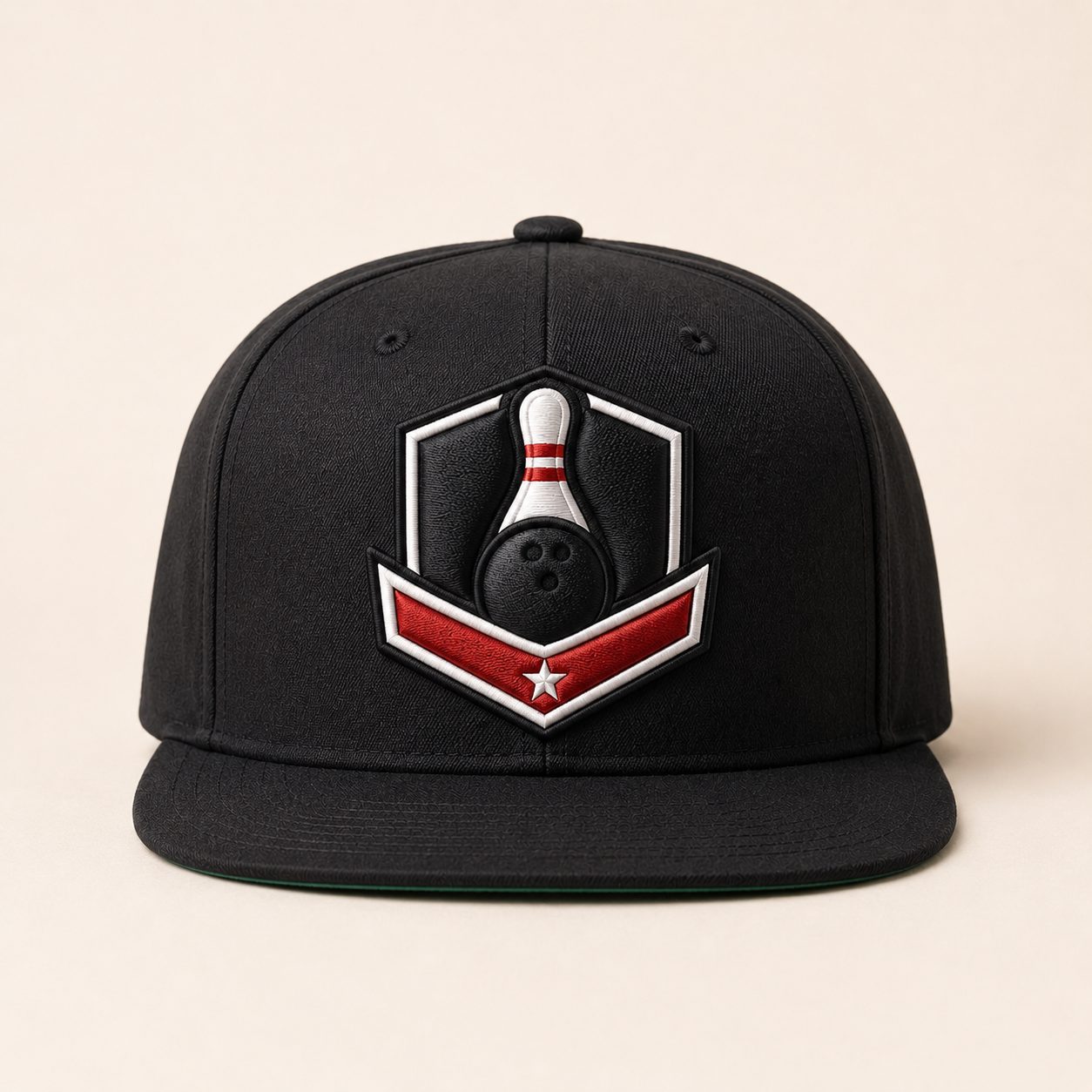Custom performance snapback for bowling teams