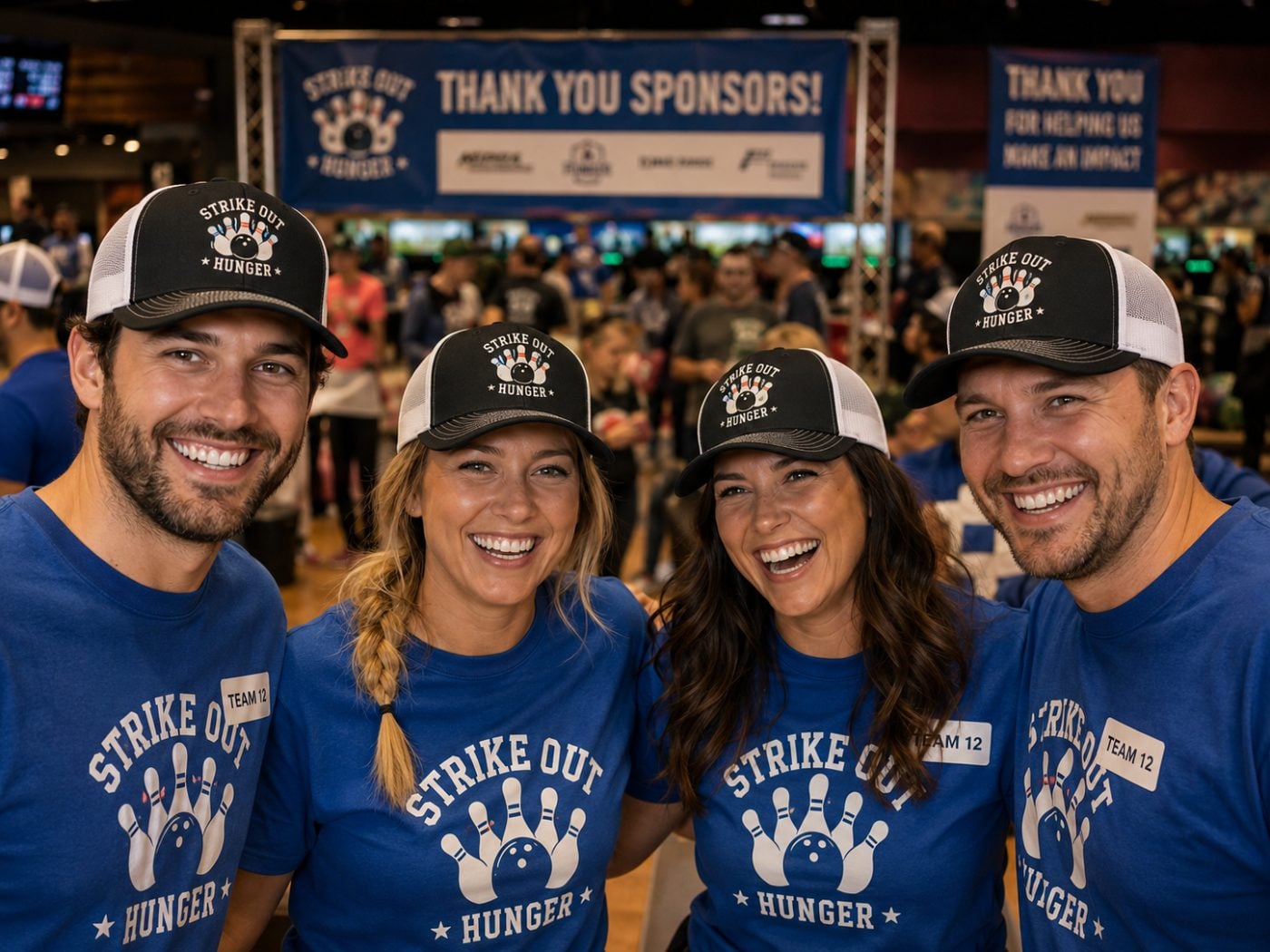 Custom bowling hats for tournaments & charity events